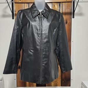 Vintage Sonoma Jean Co. Black Leather Jacket EUC (L)